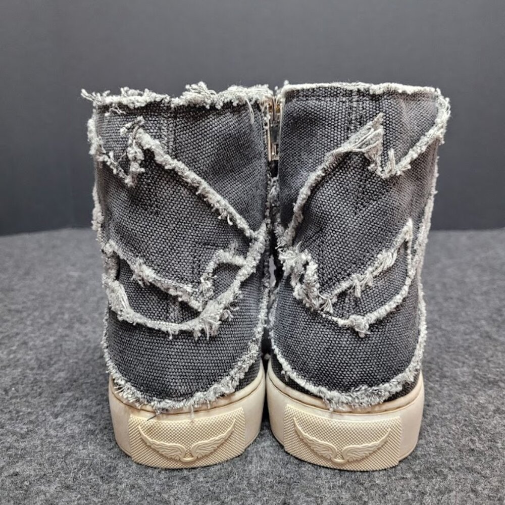 NWOB Zadig & Voltaire Flash Hi-Top Sneakers Size 38 US 7.5 - 8 - Picture 8 of 11